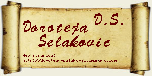 Doroteja Selaković vizit kartica